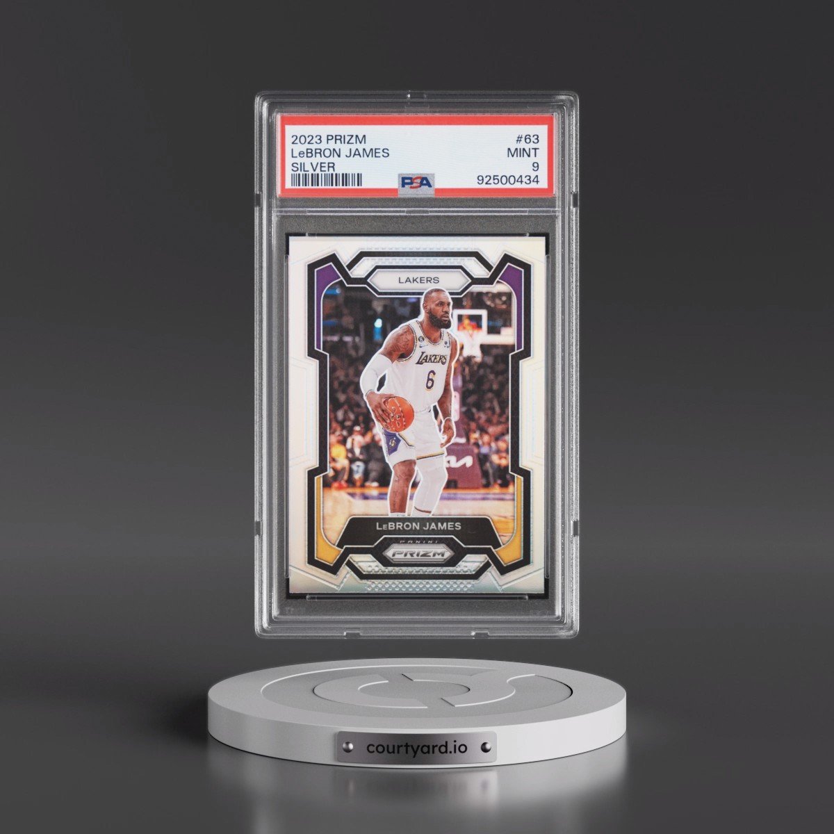 2023 Panini Prizm #63 LeBron James - Silver Prizm (PSA 9 MINT)