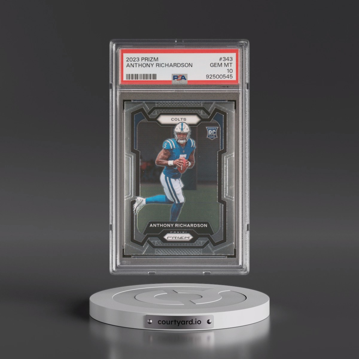 2023 Panini Prizm #343 Anthony Richardson (PSA 10 GEM MINT)
