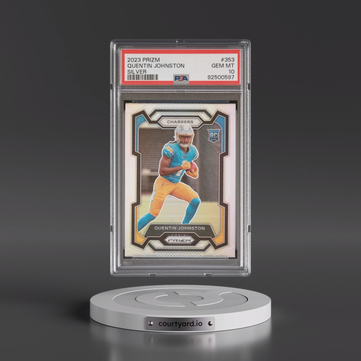 2023 Panini Prizm #353 Quentin Johnston - Silver Prizm (PSA 10 GEM MINT)