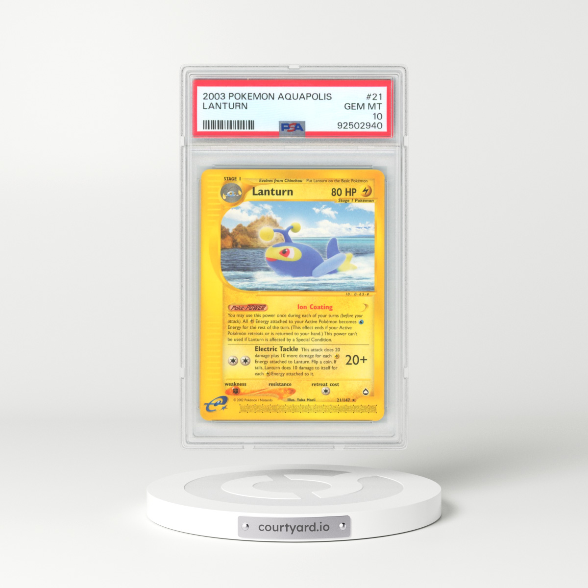 2003 Aquapolis #21 Lanturn (PSA 10 GEM MINT)