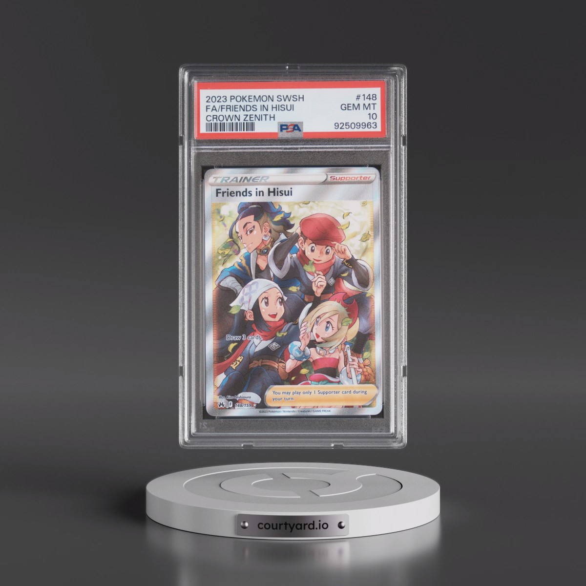 2023 Pokémon Sword and Shield Crown Zenith #148 Friends in Hisui - Full Art (PSA 10 GEM MINT)