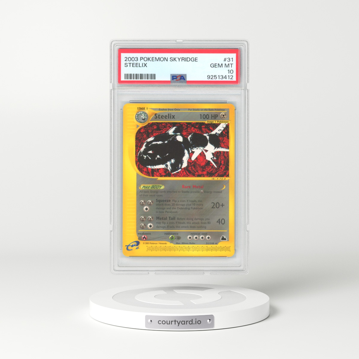 2003 Skyridge #31 Steelix (PSA 10 GEM MINT)