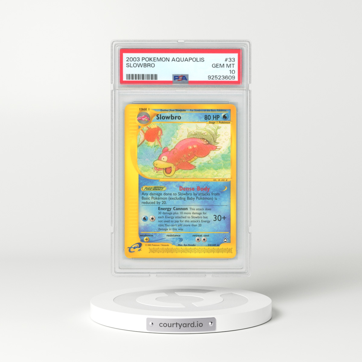 2003 Aquapolis #33 Slowbro (PSA 10 GEM MINT)