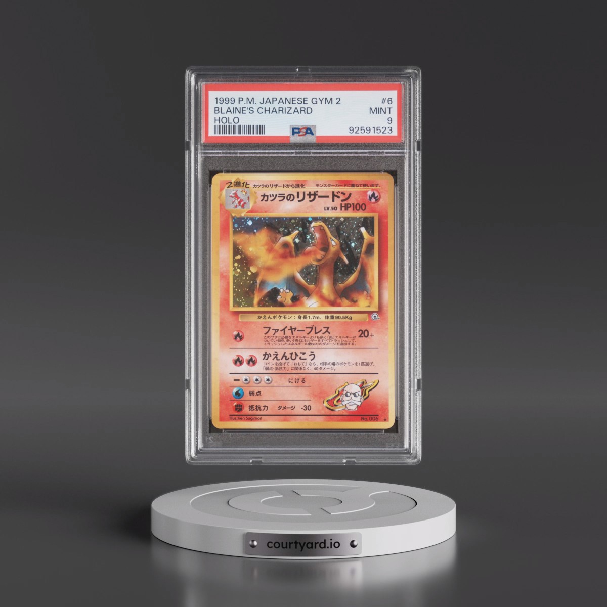 1999 Pokémon Gym 2 #6 Blaine's Charizard - Holo (PSA 9 MINT)