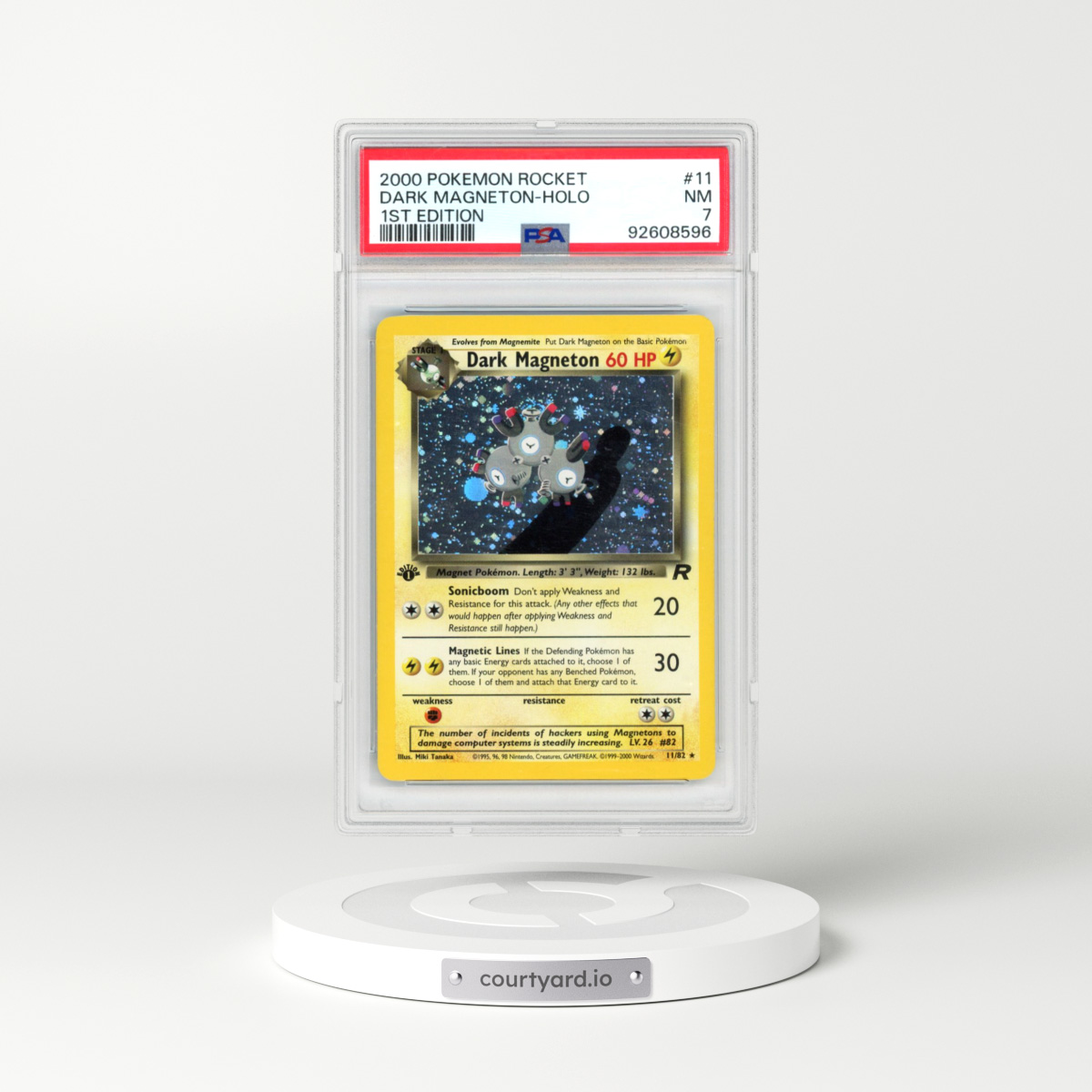 2000 Pokémon Rocket #11 Dark Magneton - 1st Edition Holo (PSA 7 NM)