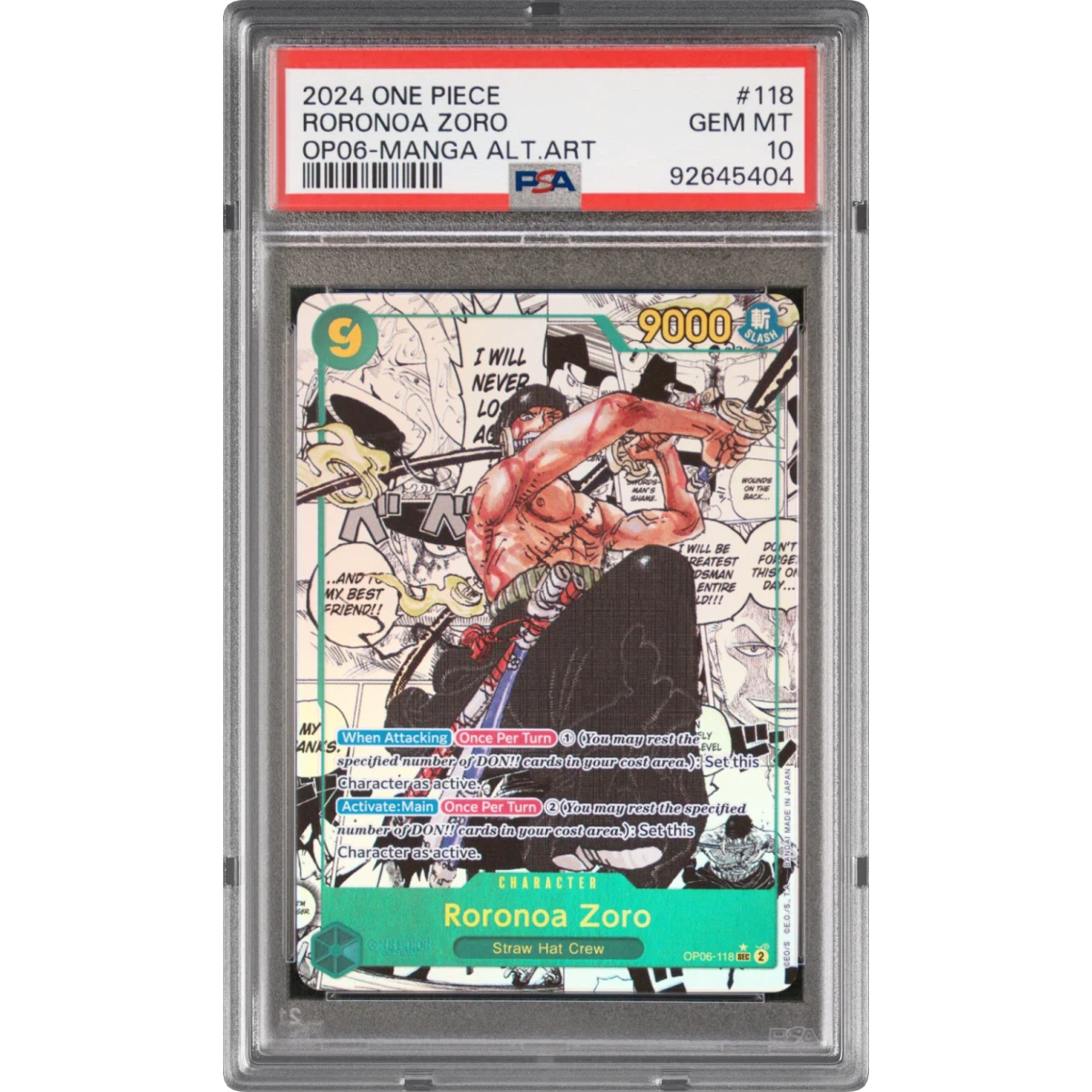Roronoa Zoro card artwork