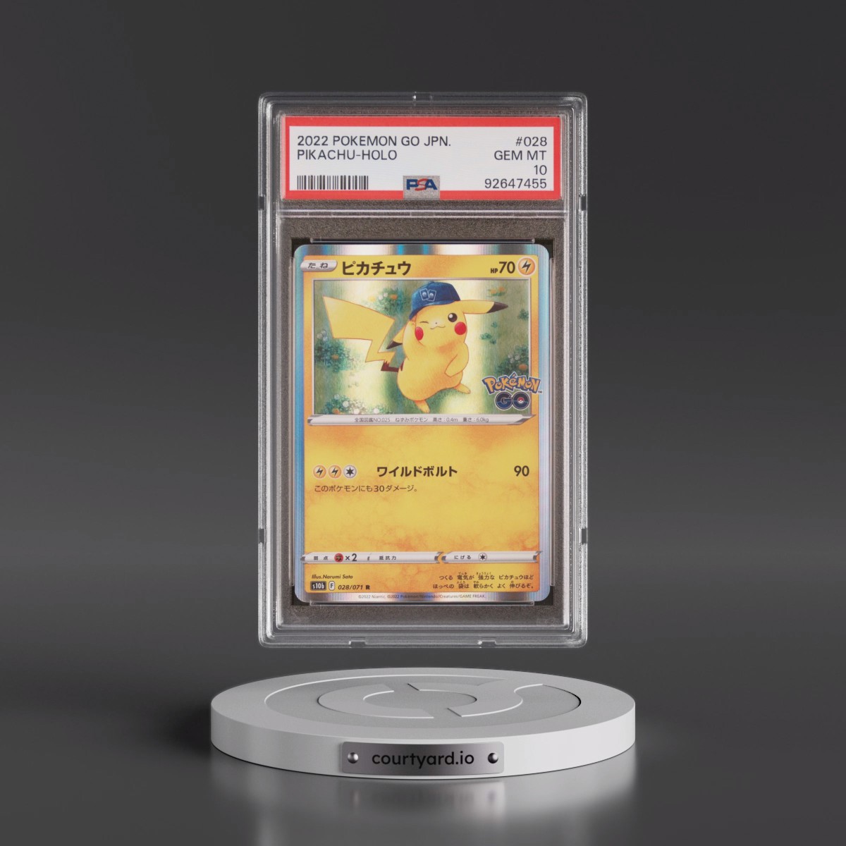 2022 Pokémon Go #028 Pikachu - Holo (PSA 10 GEM MINT)