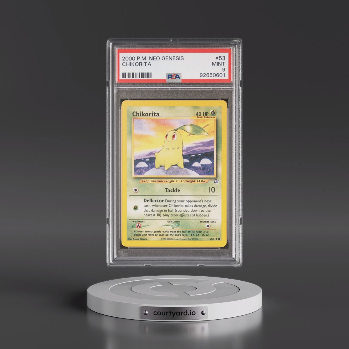 2000 Pokémon Neo Genesis #53 Chikorita (PSA 9 MINT)