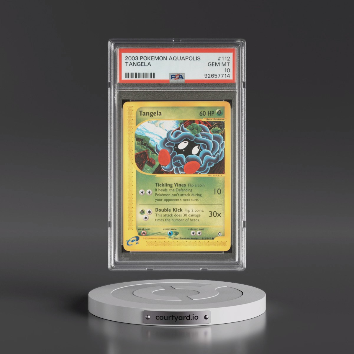 2003 Pokémon Aquapolis #112 Tangela (PSA 10 GEM MINT)