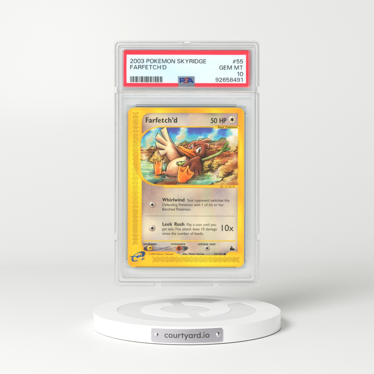 2003 Skyridge #55 Farfetch'd (PSA 10 GEM MINT)