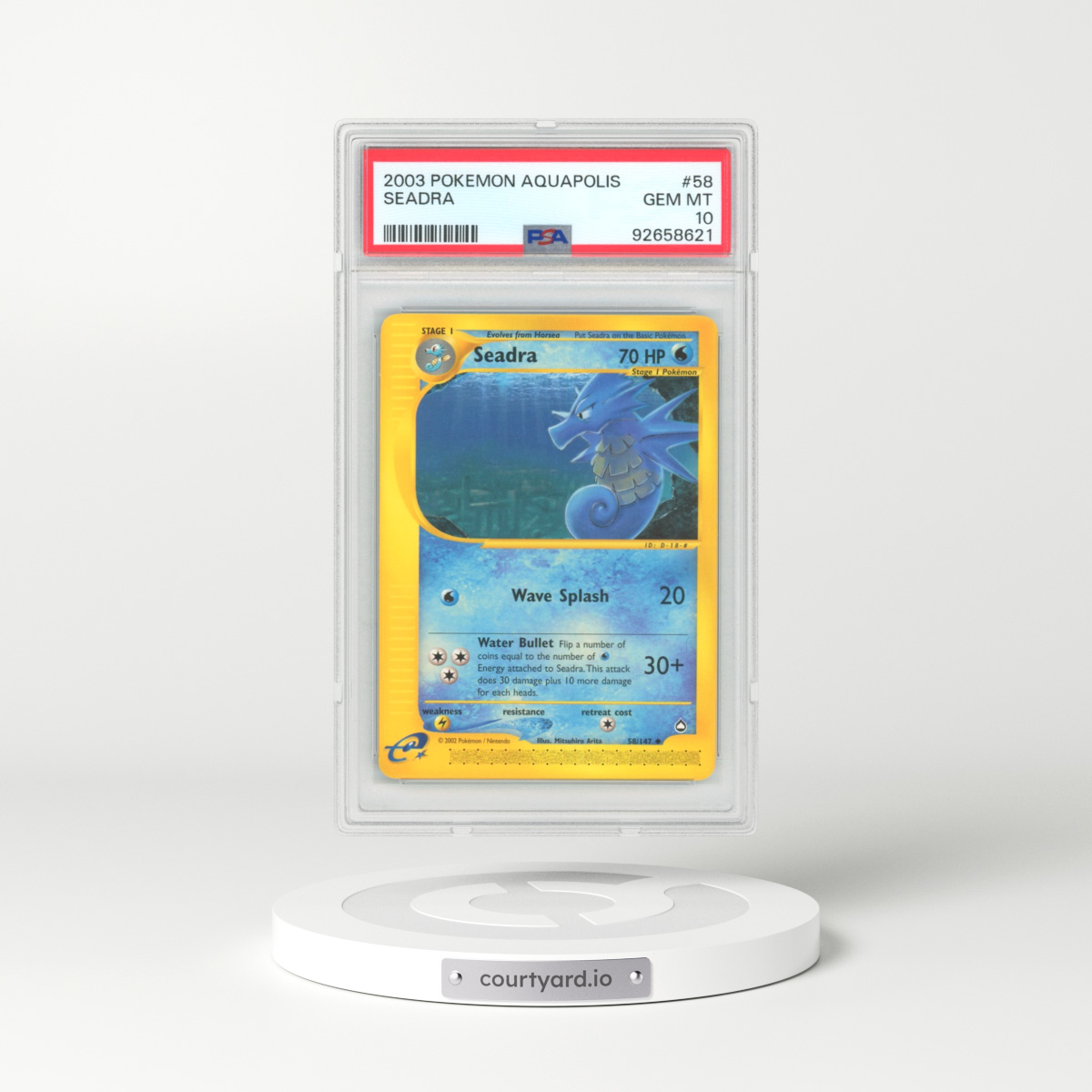 2003 Aquapolis #58 Seadra (PSA 10 GEM MINT)