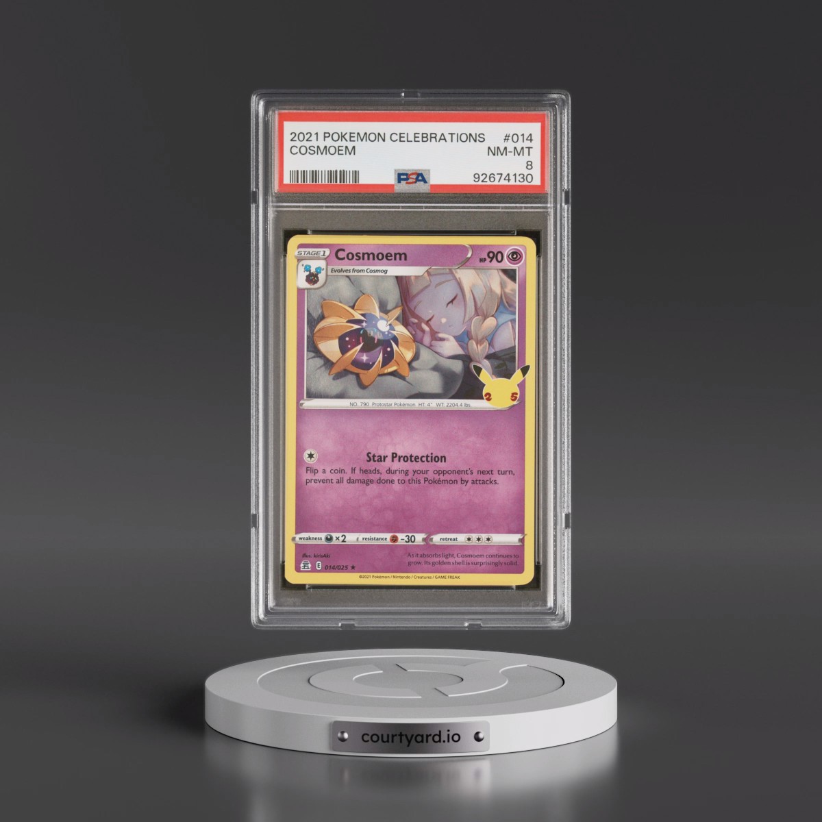 2021 Pokémon Celebrations #014 Cosmoem (PSA 8 NM-MT)