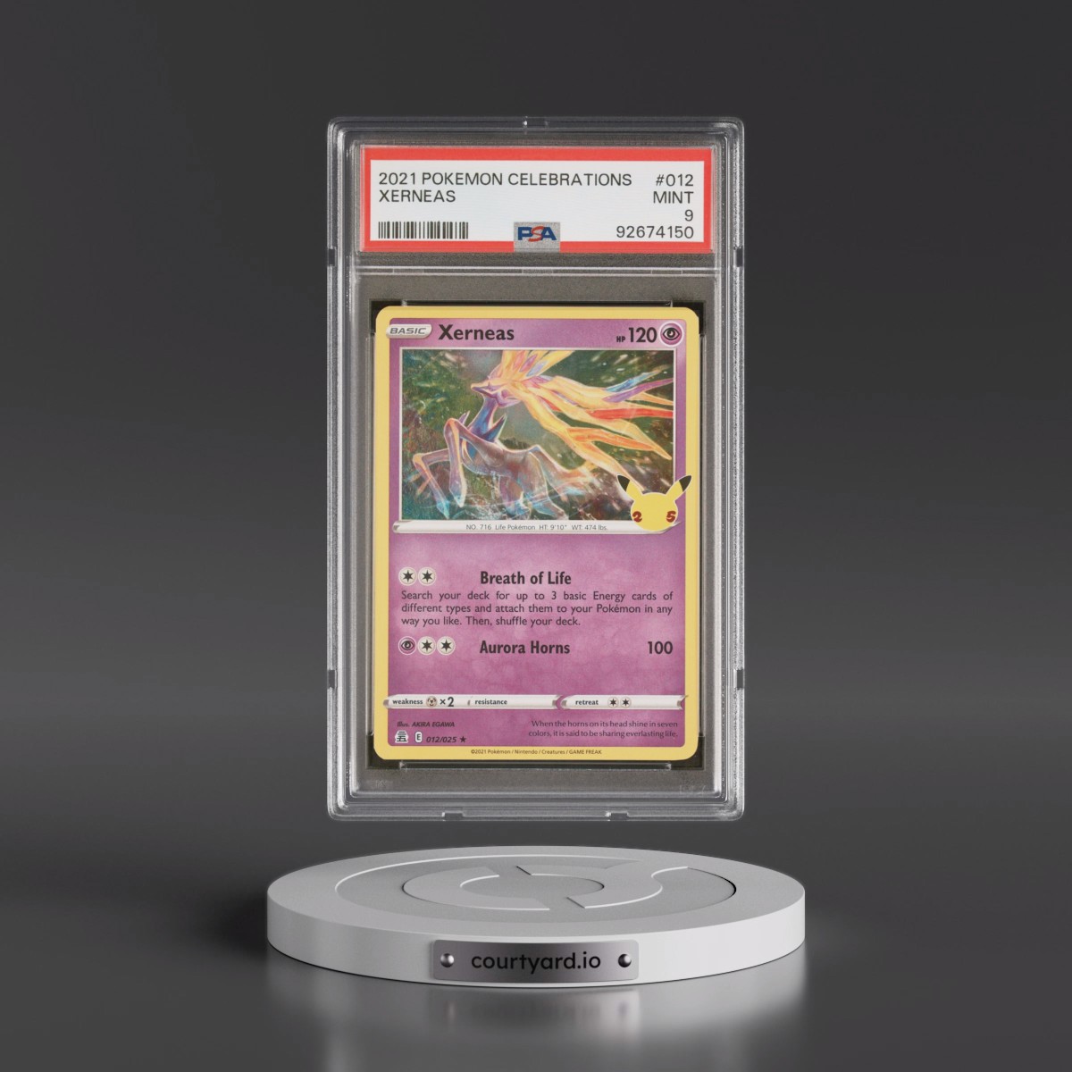 2021 Pokémon Celebrations #012 Xerneas (PSA 9 MINT)
