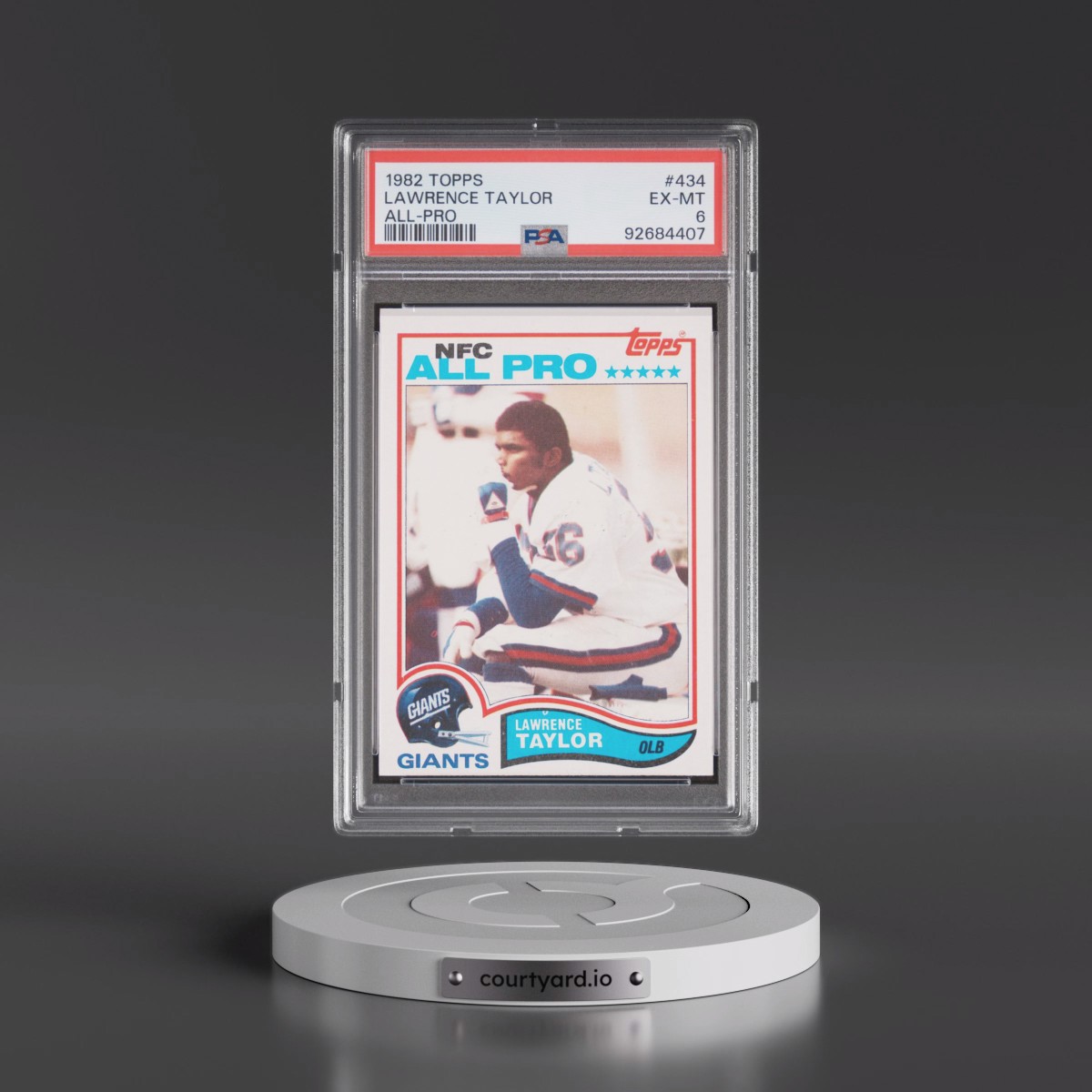 1982 Topps #434 Lawrence Taylor - All-Pro (PSA 6 EX-MT)