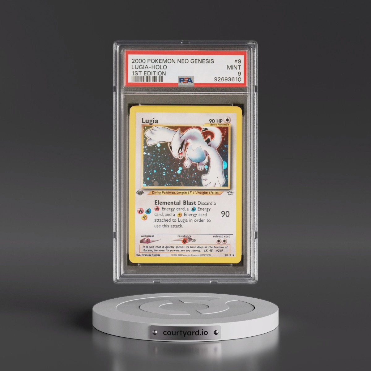 2000 Pokémon Neo Genesis #9 Lugia - 1st Edition Holo (PSA 9 MINT)