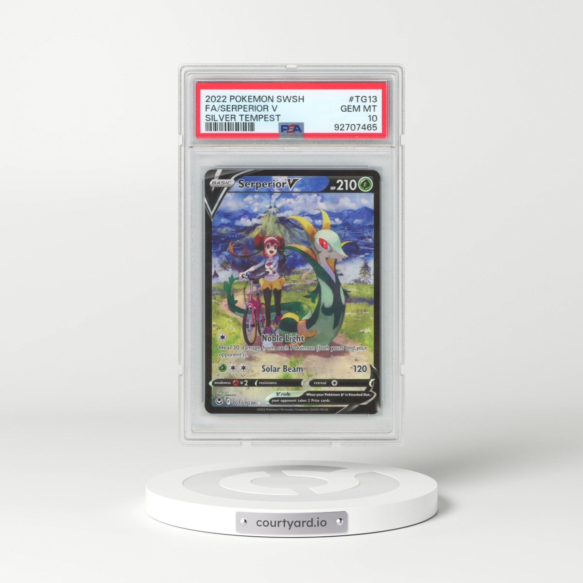 2022 Pokémon Sword & Shield Silver Tempest #TG13 Serperior V - Holo Full Art (PSA 10 GEM MINT)