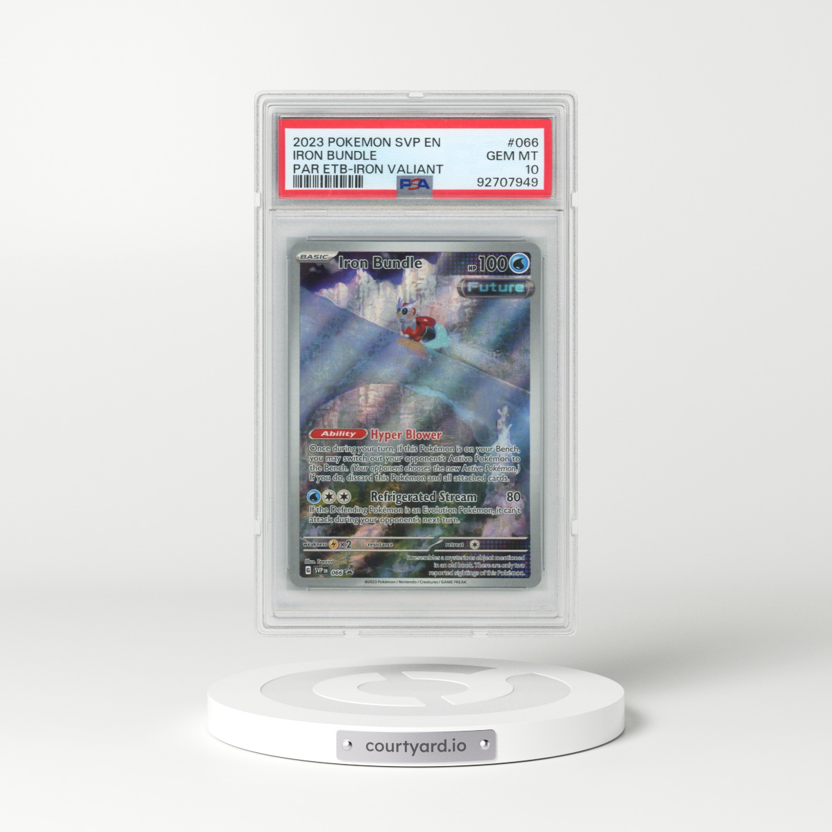 2023 Pokémon Svp EN-SV Black Star Promo #066 Iron Bundle - Paradox Rift Elite Trainer Box-Iron Valiant (PSA 10 GEM MINT)