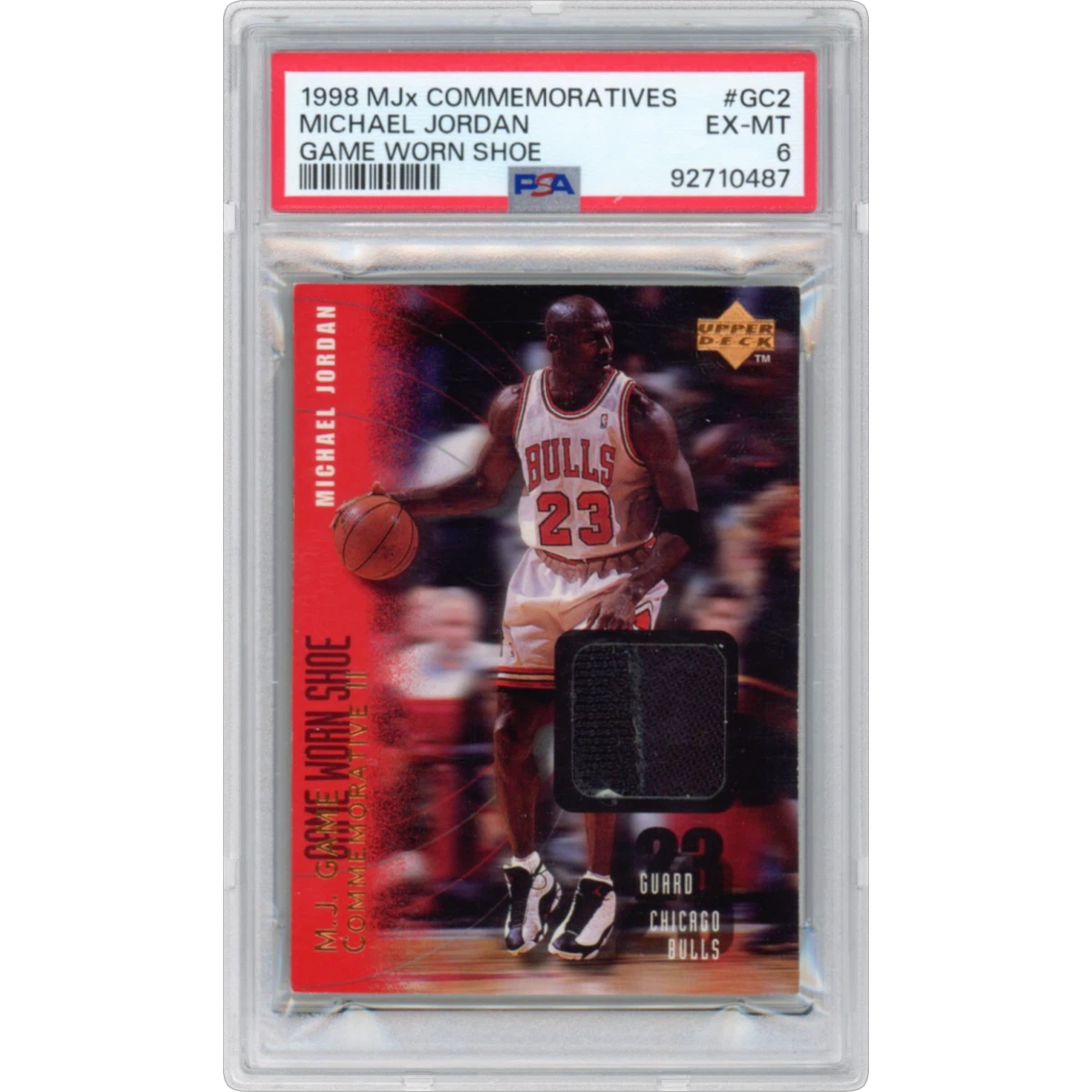 1998 Upper Deck MJ Game Comm II #GC2 Michael Jordan - Game Worn Shoe (PSA 6 EX-MT)