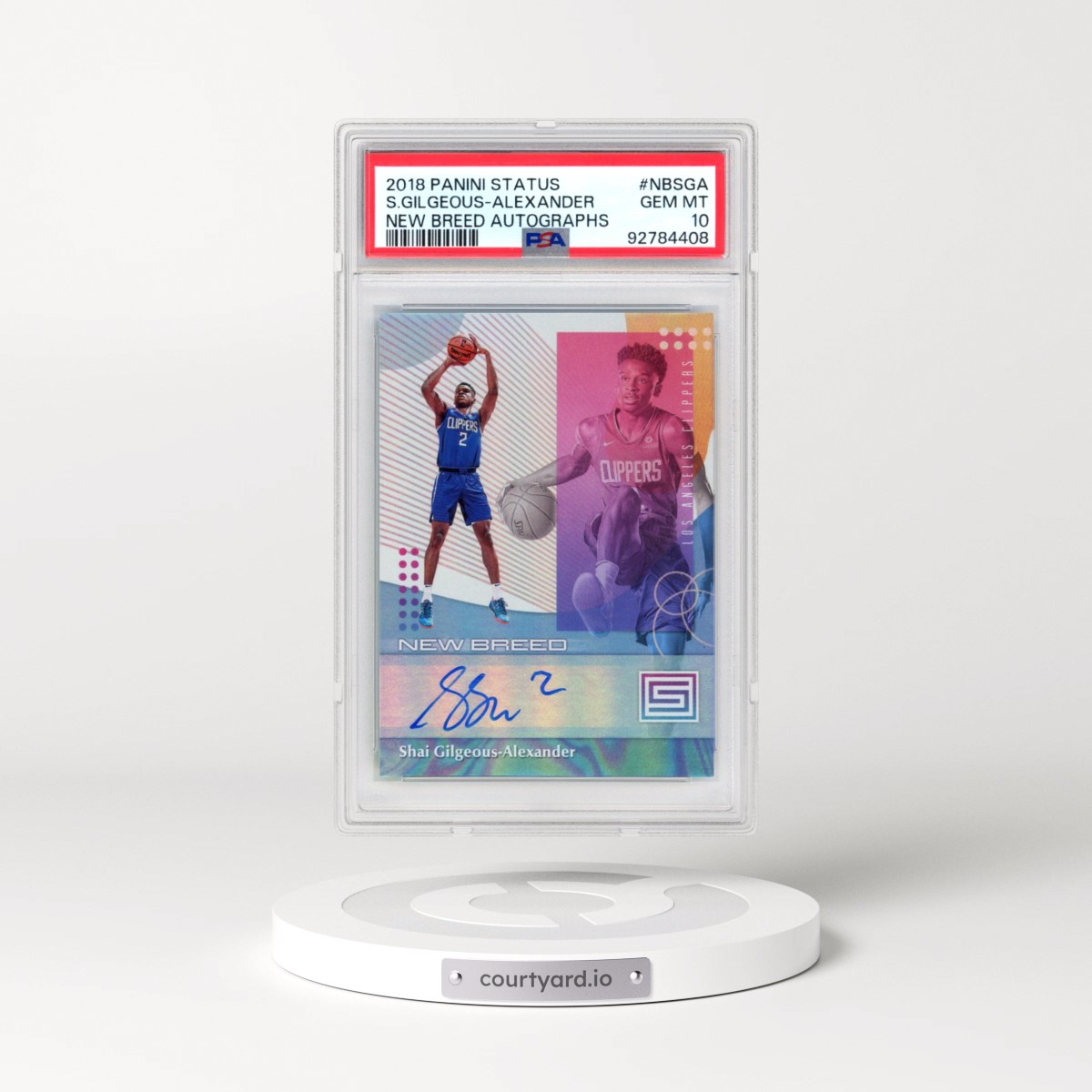 2018 Panini Status New Breed Autographs #NBSGA Shai Gilgeous-Alexander (PSA 10 GEM MINT)