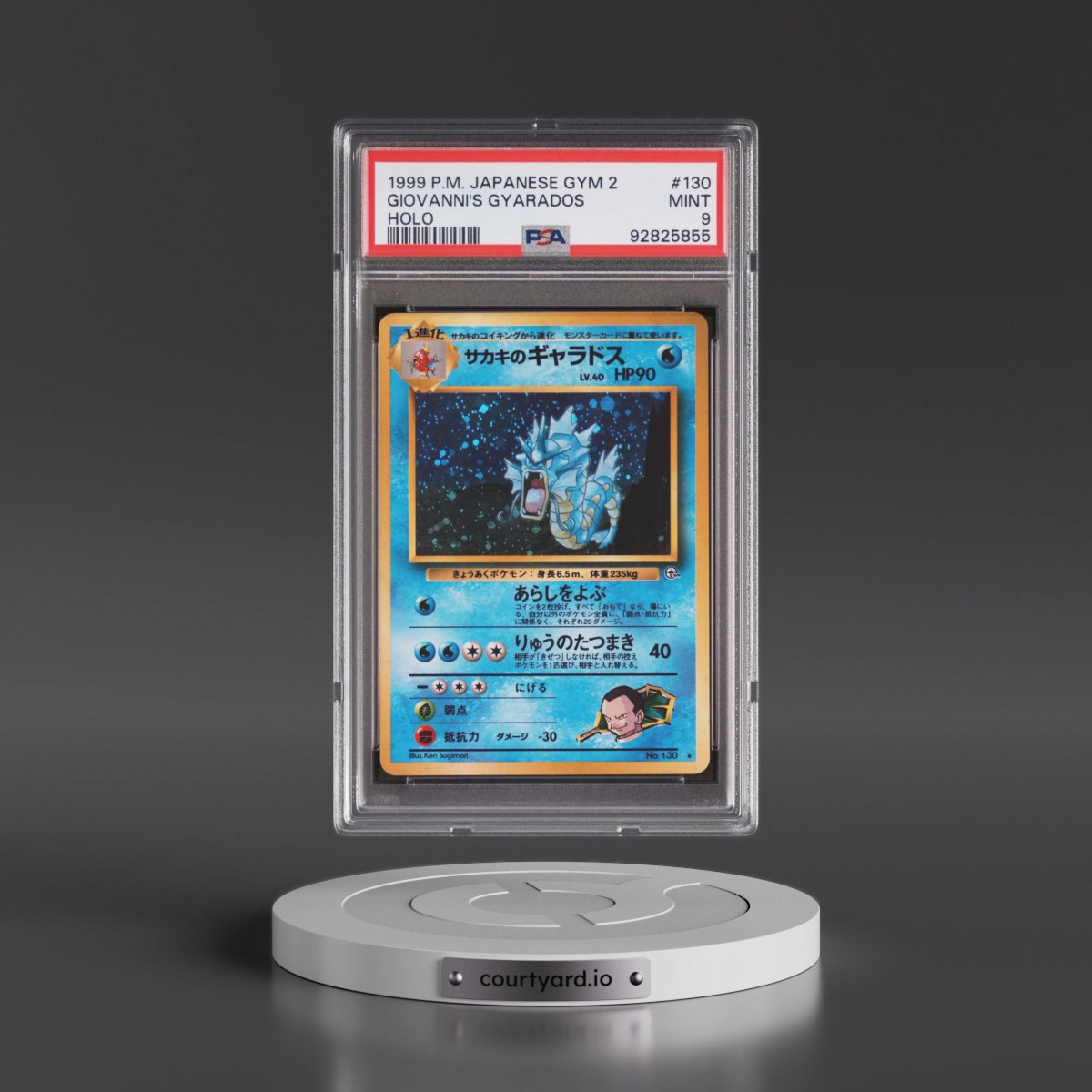 1999 Pokémon Gym 2 #130 Giovanni's Gyarados - Holo (PSA 9 MINT)