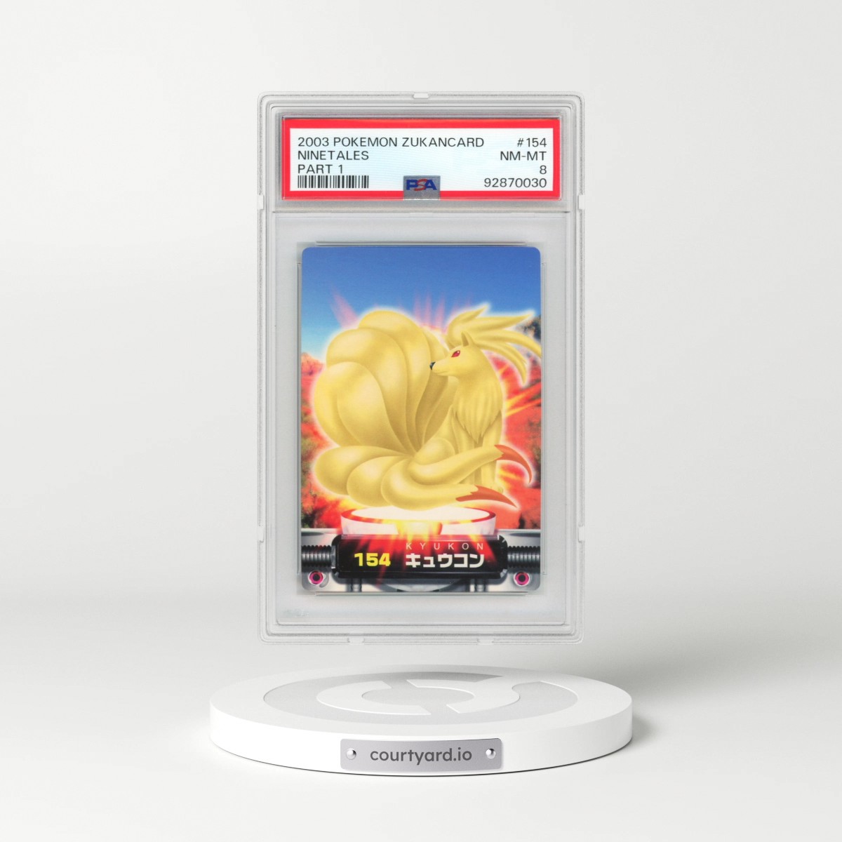 2003 Carddass Pokémon Advanced Generation Zukancard Part 1 #154 Ninetales (PSA 8 NM-MT)
