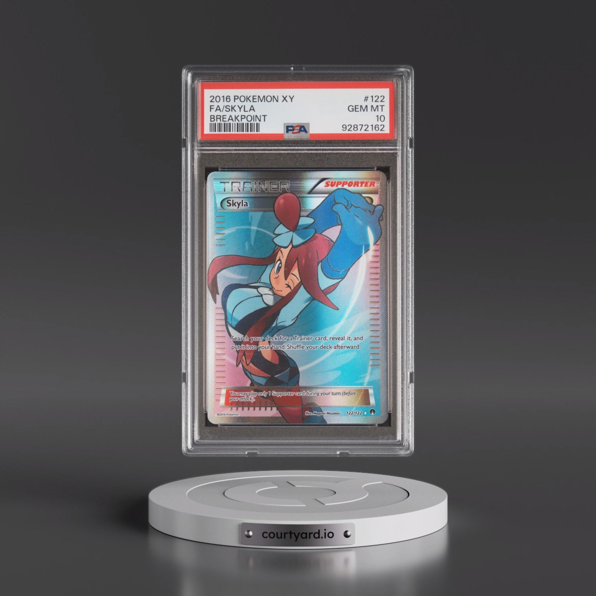2016 Pokémon XY Breakpoint #122 Skyla - Full Art (PSA 10 GEM MINT)