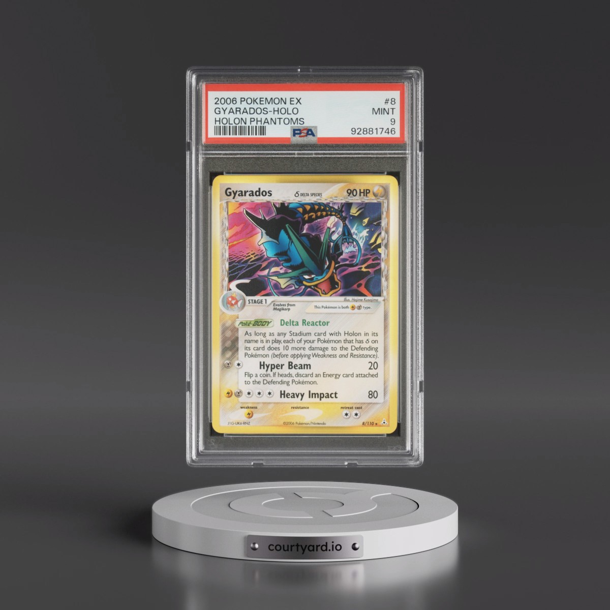 2006 Pokémon EX Holon Phantoms #8 Gyarados - Holo (PSA 9 MINT)