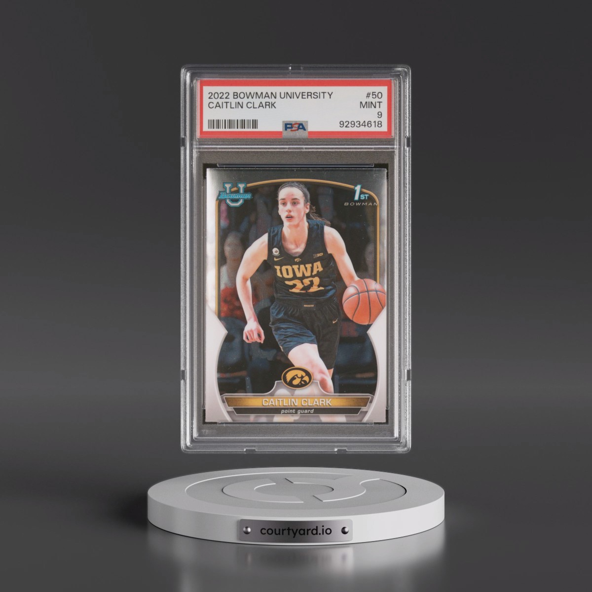 2022 Bowman Chrome University #50 Caitlin Clark (PSA 9 MINT)