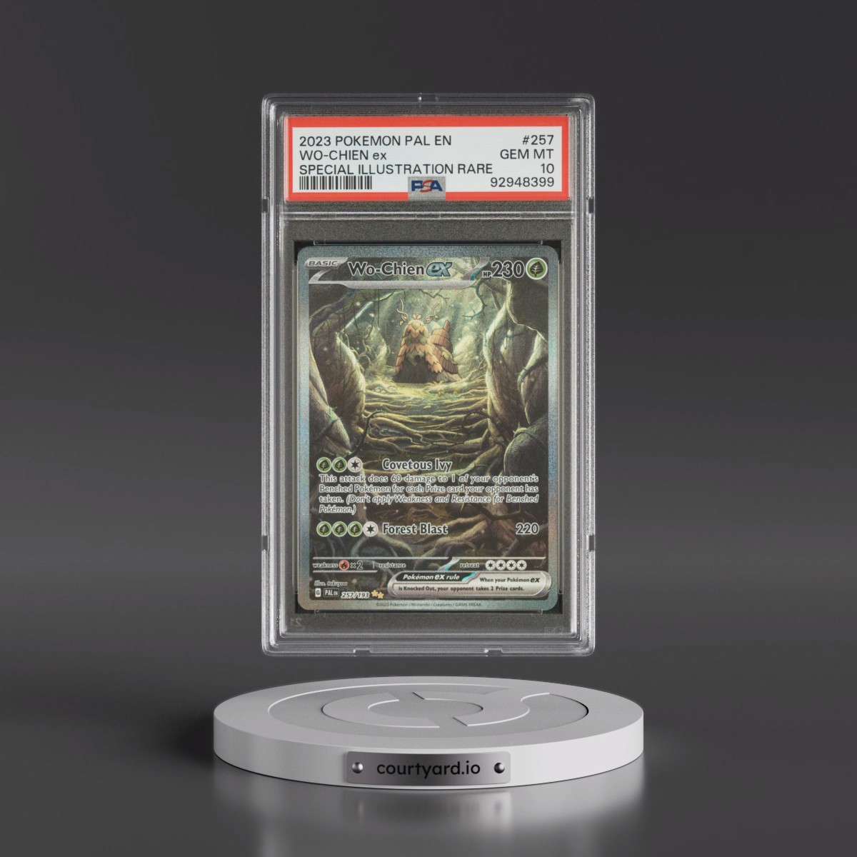 2023 Pokémon Pal EN-Paldea Evolved #257 WO-Chien EX - Holo Special Illustration Rare (PSA 10 GEM MINT)