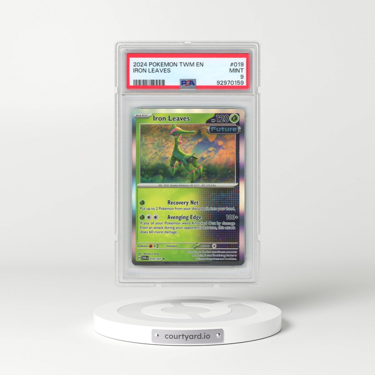 2024 Pokémon Twm EN-Twilight Masquerade #019 Iron Leaves (PSA 9 MINT)