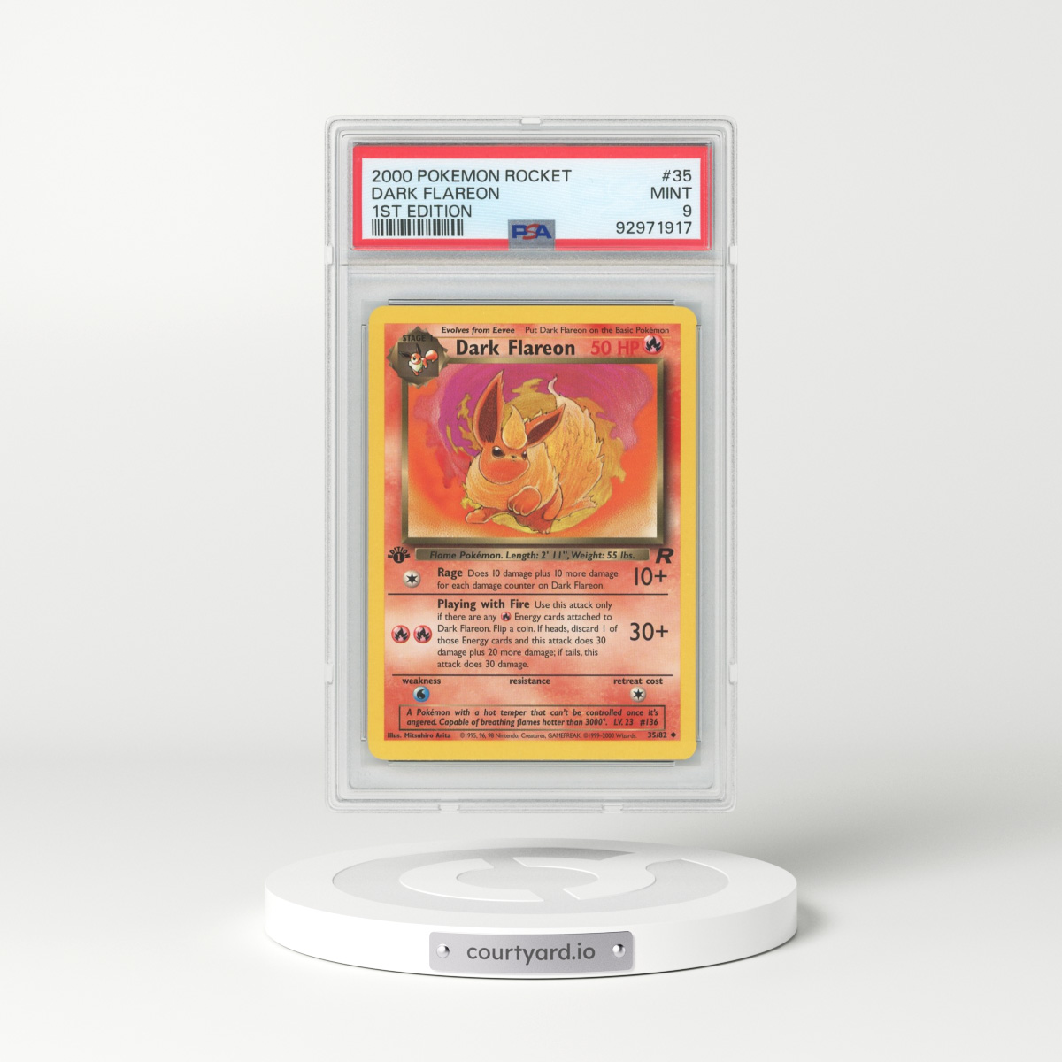 2000 Team Rocket #35 Dark Flareon (PSA 9 MINT)