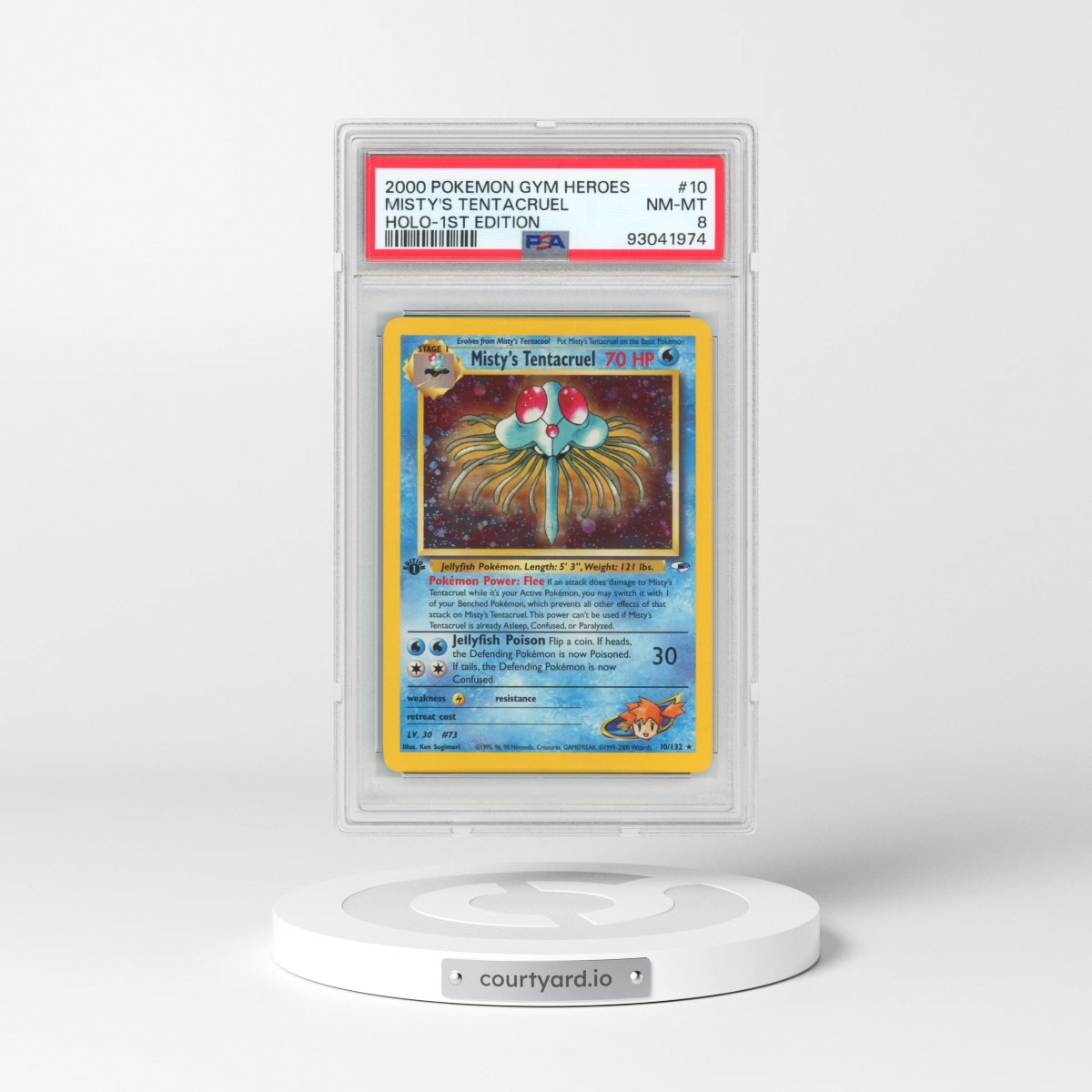 2000 Pokémon Gym Heroes #10 Misty's Tentacruel - 1st Edition Holo (PSA 8 NM-MT)