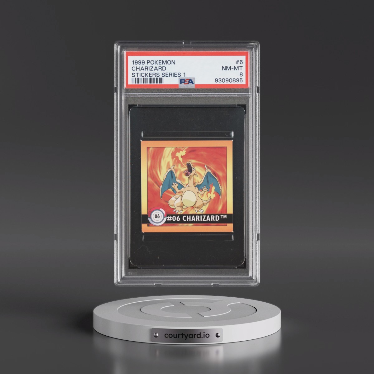 1999 Pokémon Stickers Series 1 #6 Charizard (PSA 8 NM-MT)