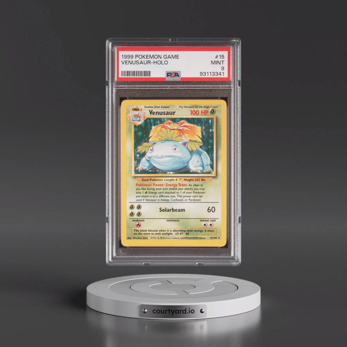 1999 Pokémon Game #15 Venusaur - Holo (PSA 9 MINT)