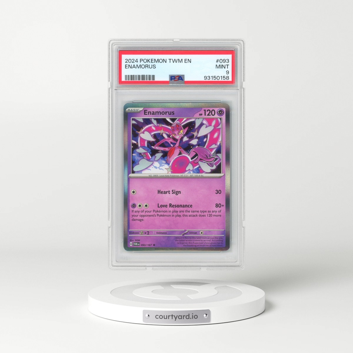 2024 Pokémon Twm EN-Twilight Masquerade #093 Enamorus (PSA 9 MINT)