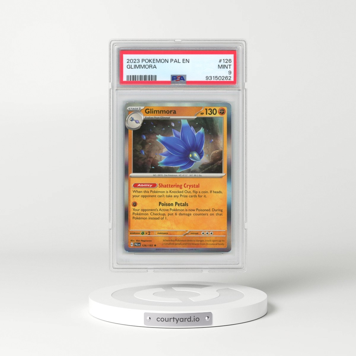 2023 Pokémon Pal EN-Paldea Evolved #126 Glimmora (PSA 9 MINT)