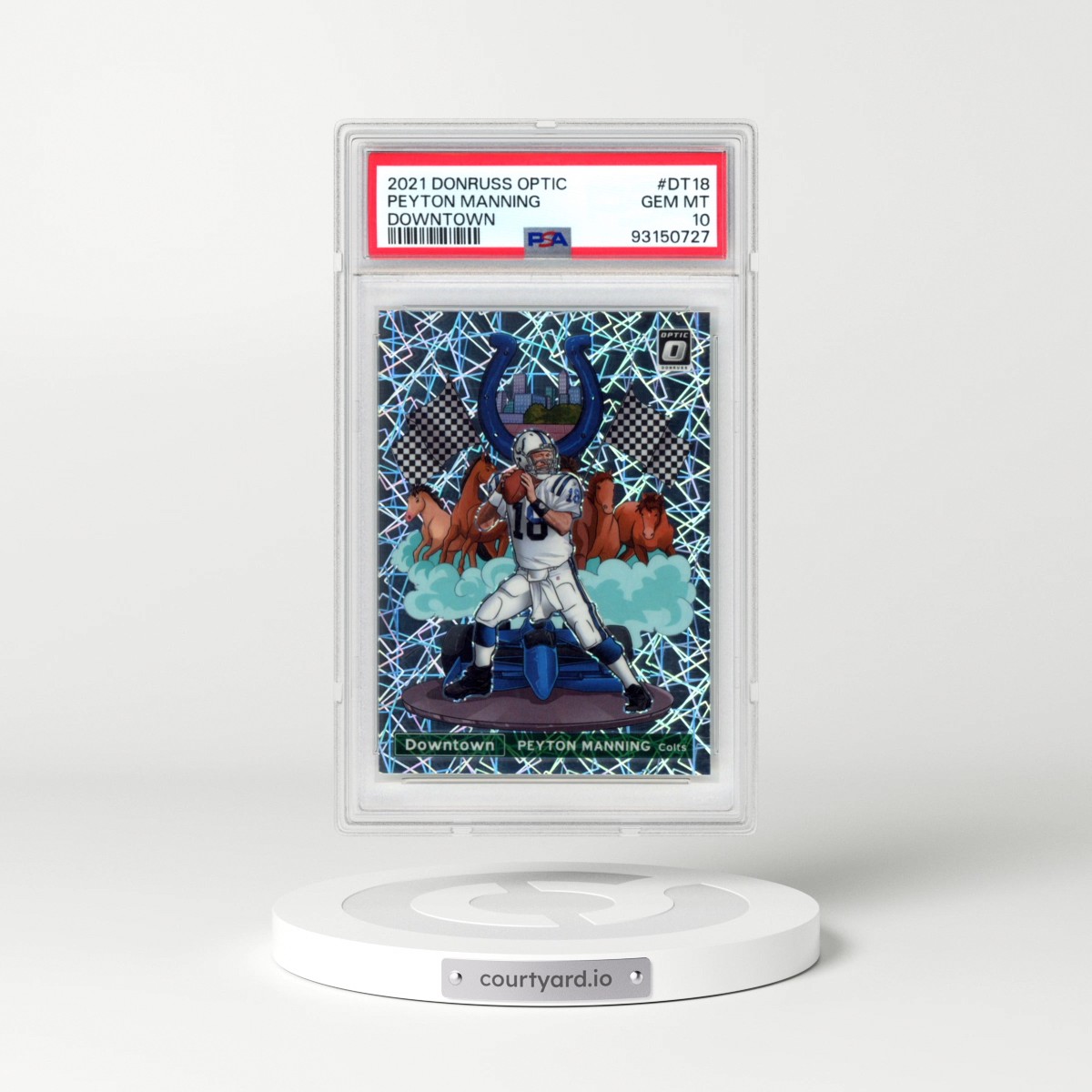 2021 Panini Donruss Optic Downtown #DT18 Peyton Manning (PSA 10 GEM MINT)