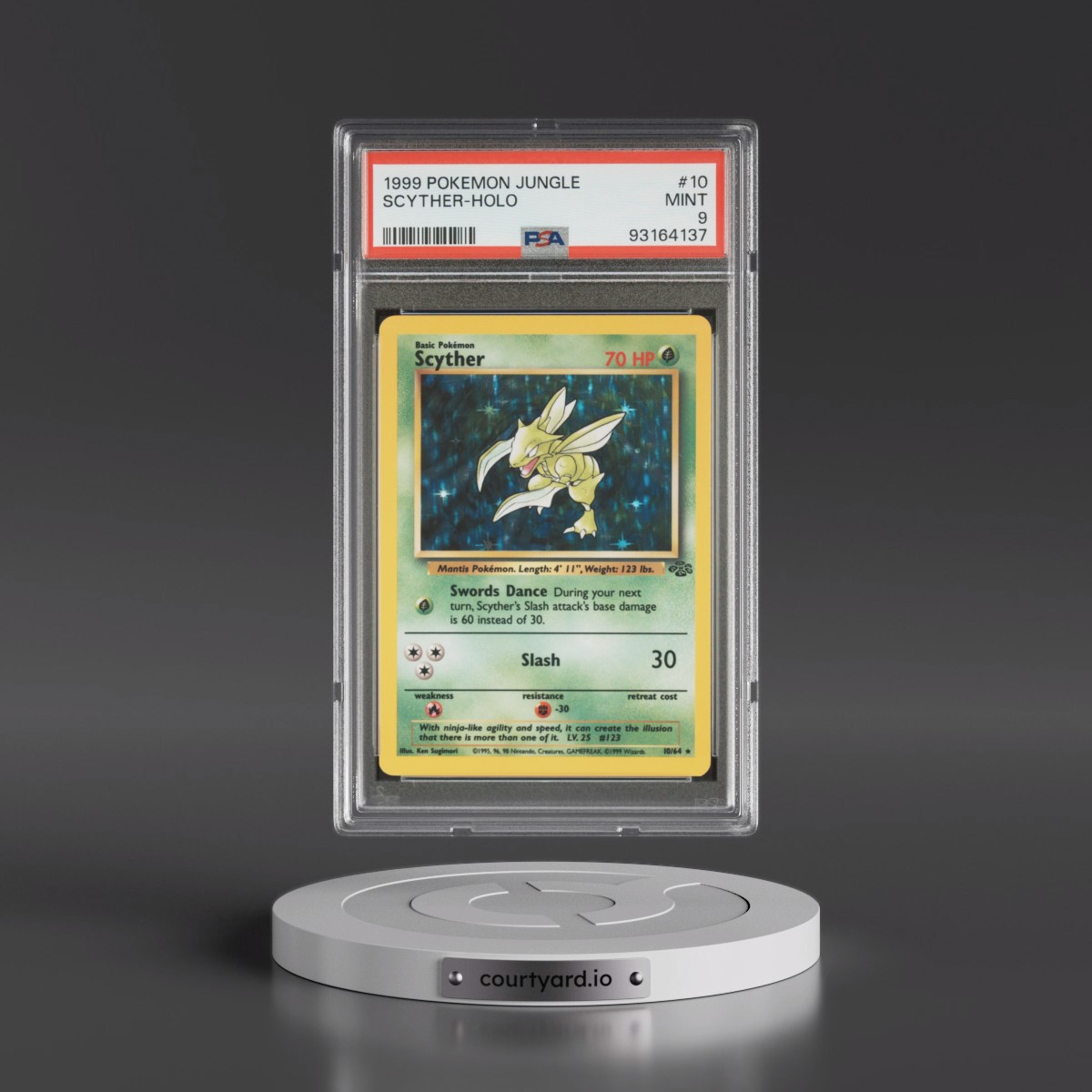 1999 Pokémon Jungle #10 Scyther - Holo (PSA 9 MINT)