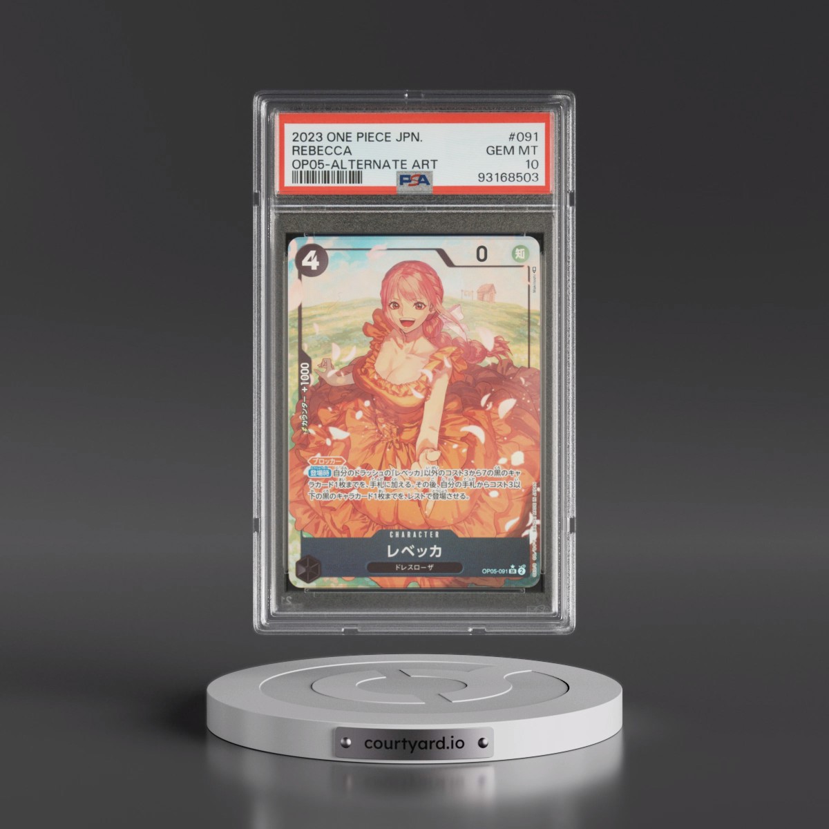 2023 One Piece Japanese OP05-Awakening of the New Era Rebecca - Alternate Art #091 PSA 10