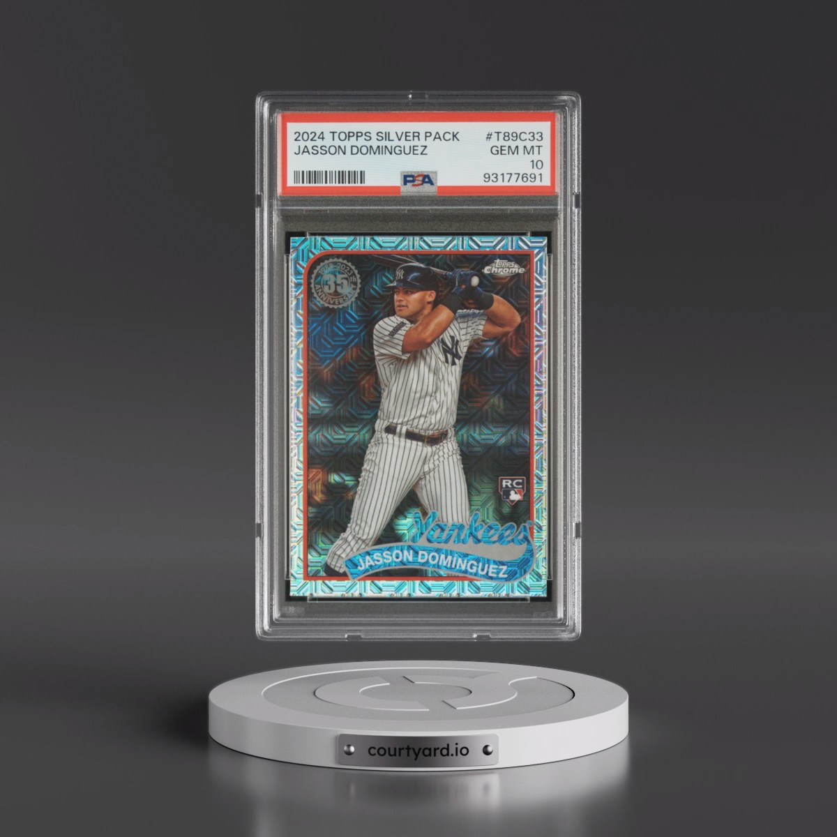 2024 Topps Silver Pack 1989 Chrome Promo #T89C33 Jasson Dominguez (PSA 10 GEM MINT)