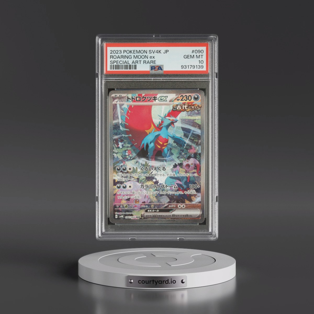 2023 Pokémon Sv4k-Ancient Roar #090 Roaring Moon EX - Holo Special Art Rare (PSA 10 GEM MINT)