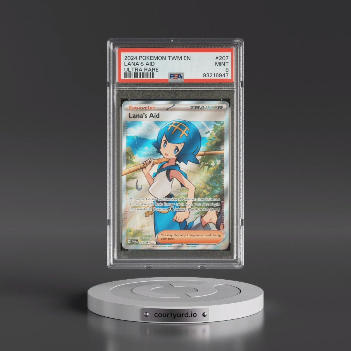 2024 Pokémon Twm EN-Twilight Masquerade #207 Lana's Aid - Ultra Rare (PSA 9 MINT)