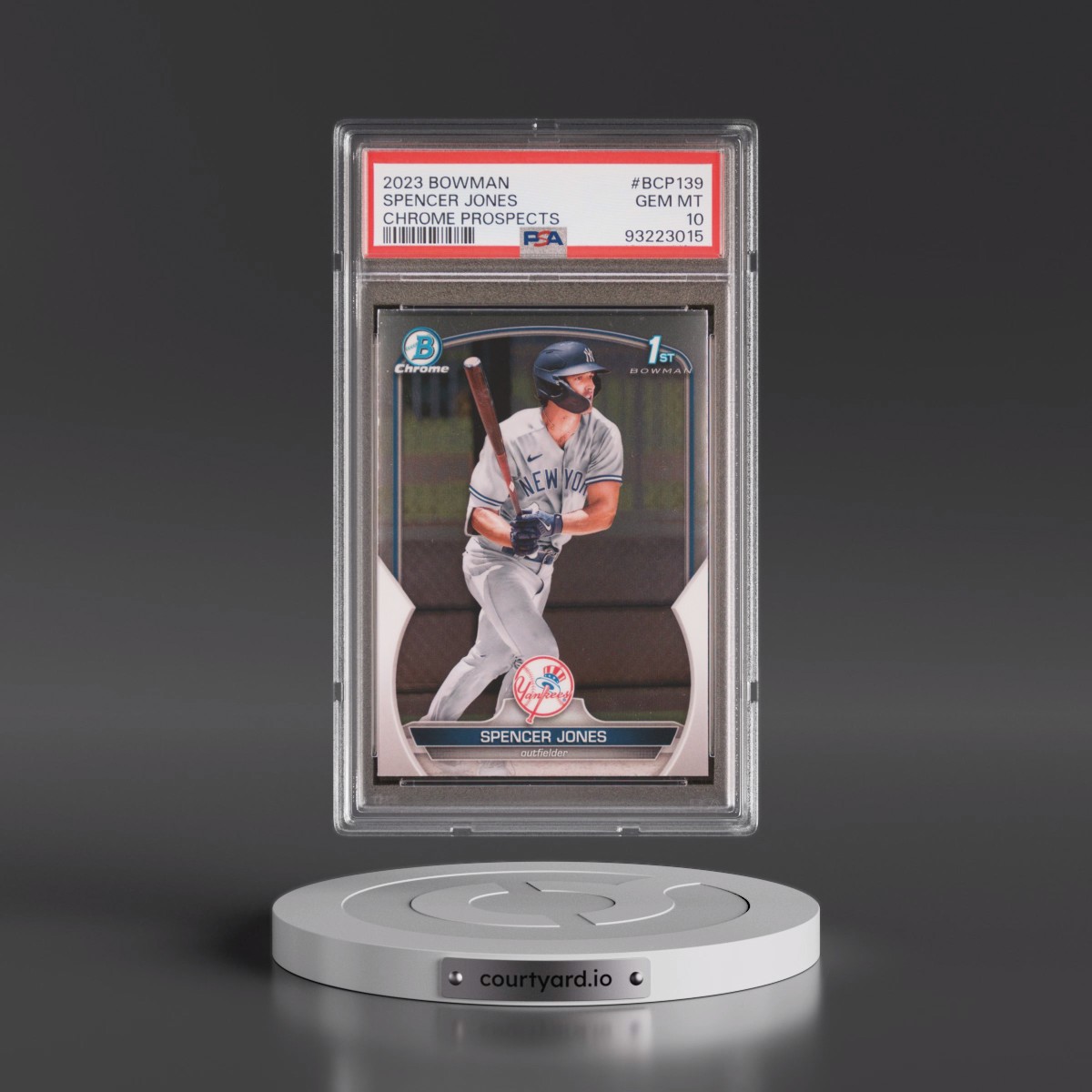 2023 Bowman Chrome Prospects #BCP139 Spencer Jones (PSA 10 GEM MINT)