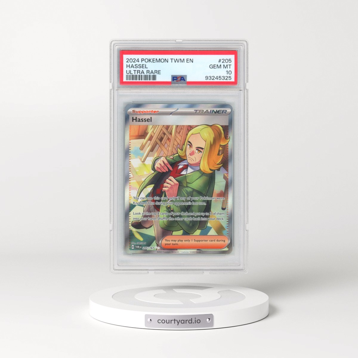 2024 Pokémon Twm EN-Twilight Masquerade #205 Hassel - Ultra Rare (PSA 10 GEM MINT)