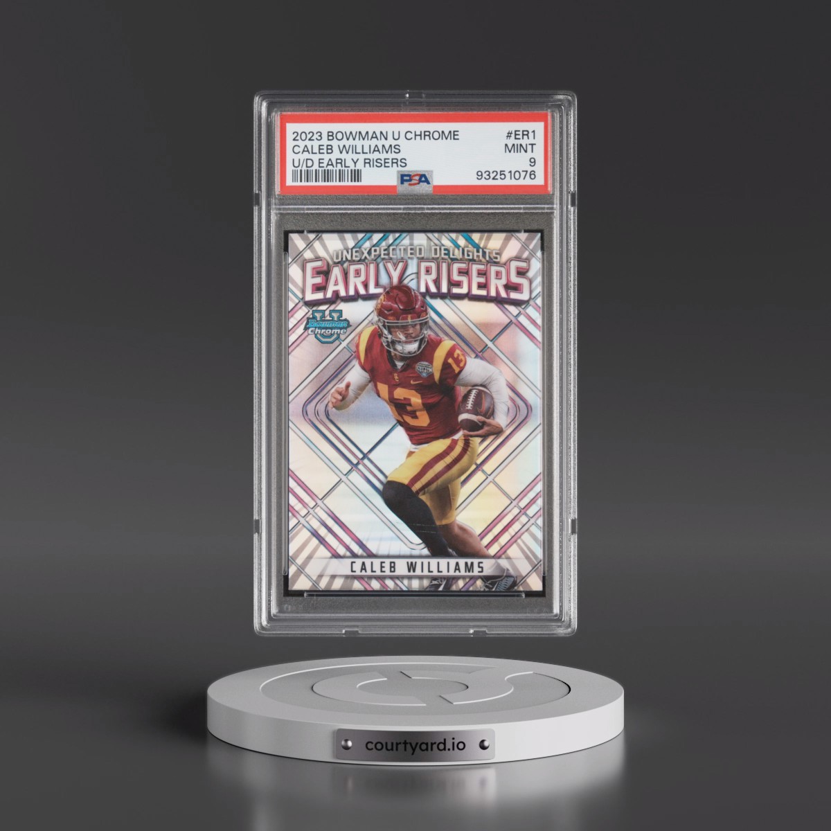 2023 Bowman University Chrome Unexpected Delights Early Risers #ER1 Caleb Williams (PSA 9 MINT)