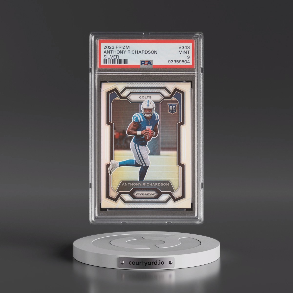 2023 Panini Prizm #343 Anthony Richardson - Silver Prizm (PSA 9 MINT)