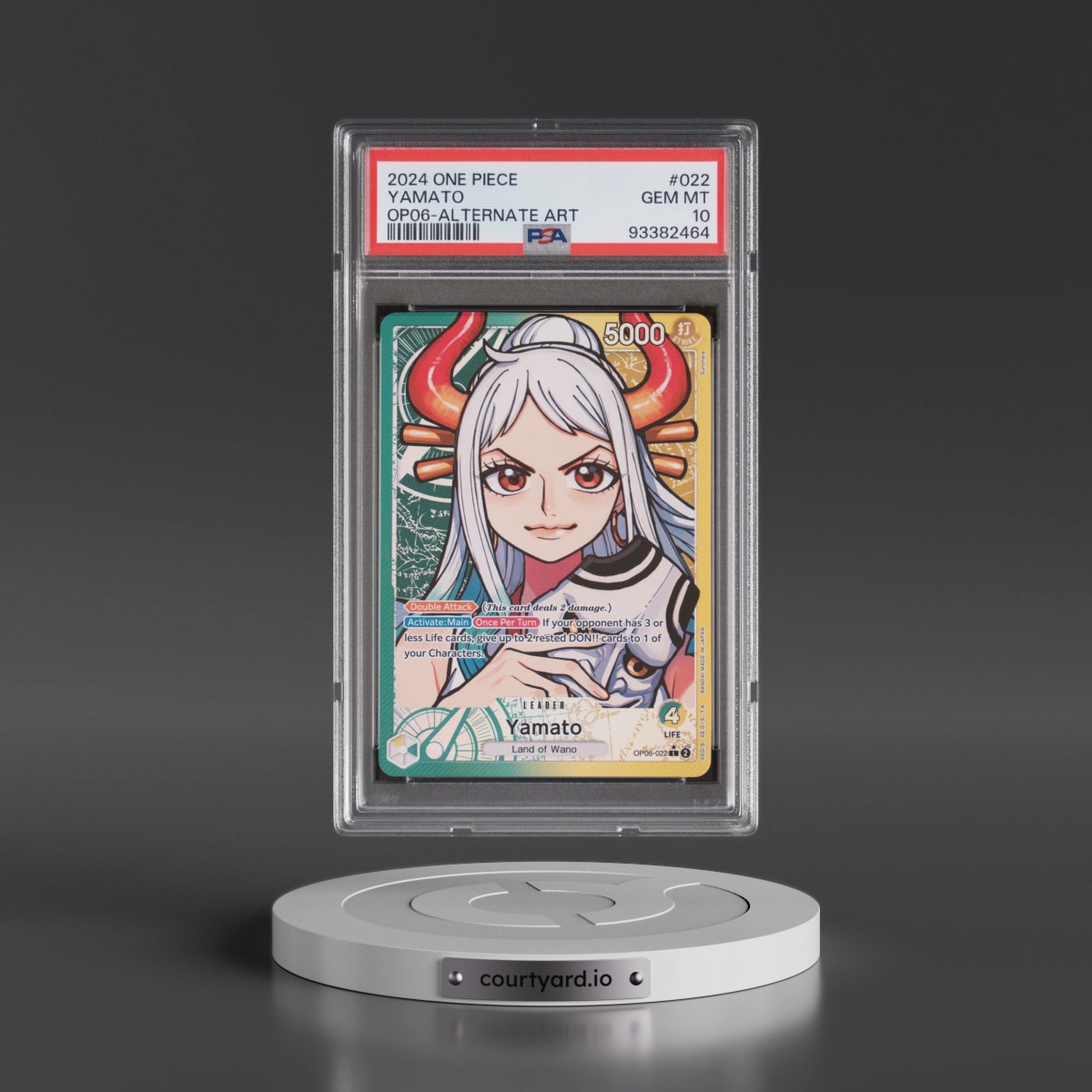 2024 One Piece OP06-Wings of the Captain #022 Yamato - Alternate Art (PSA 10 GEM MINT)