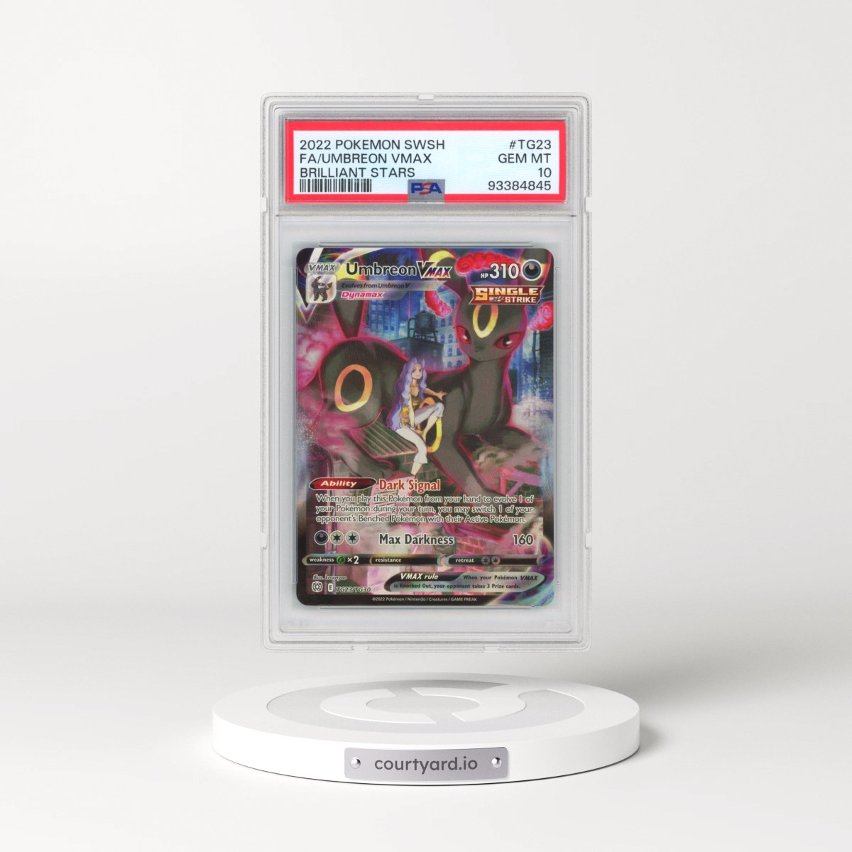 2022 Pokémon Sword & Shield Brilliant Stars #TG23 Umbreon Vmax - Full Art (PSA 10 GEM MINT)