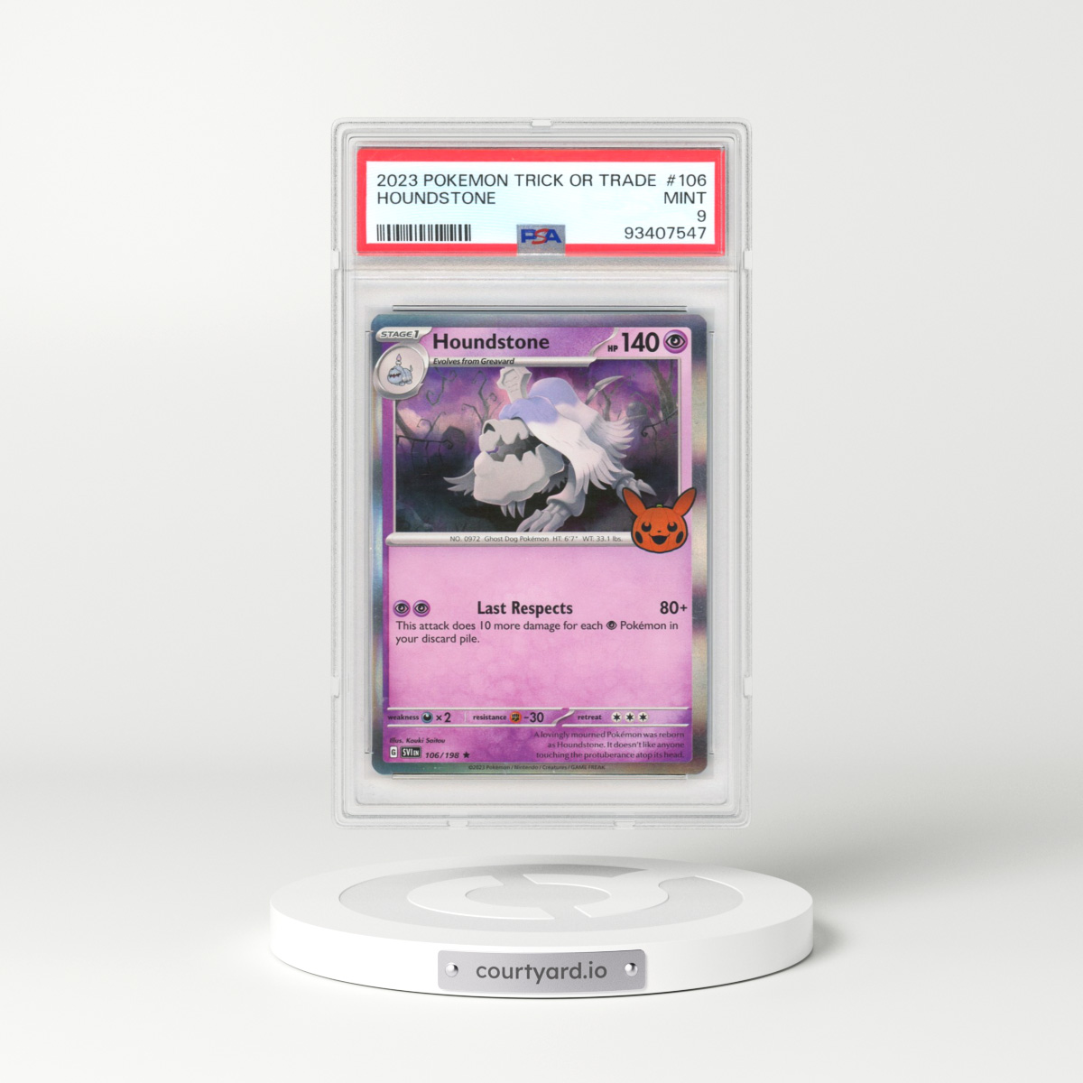 2023 Pokémon Trick or Trade #106 Houndstone (PSA 9 MINT)