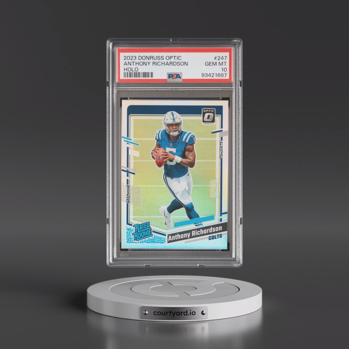 2023 Panini Donruss Optic #247 Anthony Richardson - Holo (PSA 10 GEM MINT)